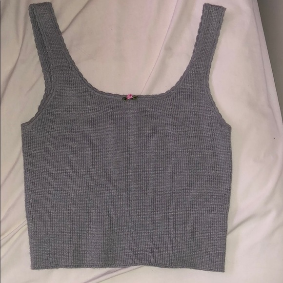 Pacsun waffle knit gray tank top - Picture 2 of 4